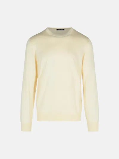 Gran Sasso Cream Cashmere Blend Sweater