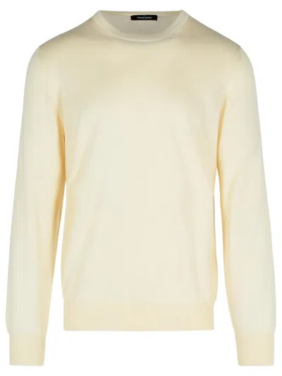 Gran Sasso Cream Cashmere Blend Sweater In Beige