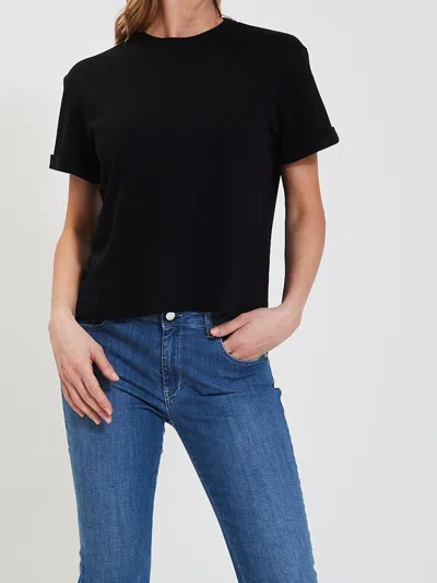 Gran Sasso Cuffed T-shirt In Black