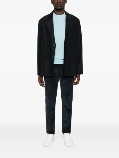 Gran Sasso Crew-neck Cashmere Sweater In Blue