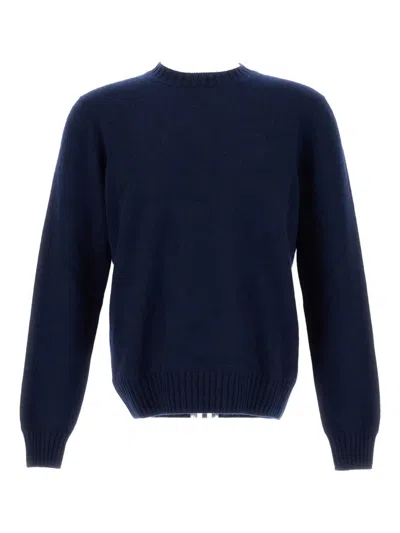 Gran Sasso Crew-neck Cashmere Sweater In Blue