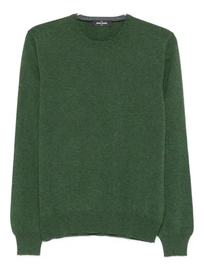 Gran Sasso Crew-neck Cashmere Sweater In Green