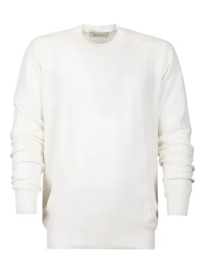Gran Sasso Crew-neck Cotton Sweater In White