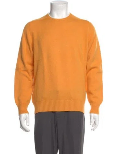 Pre-owned Gran Sasso Crew Neck Long Sleeve Pullover In Orange