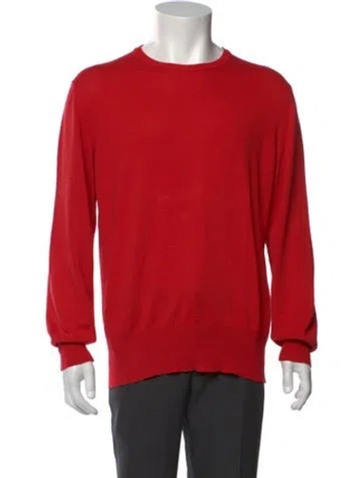 Pre-owned Gran Sasso Crew Neck Long Sleeve Pullover In Red