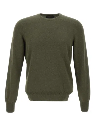 Gran Sasso Long-sleeved Crew Neck Sweater In Green
