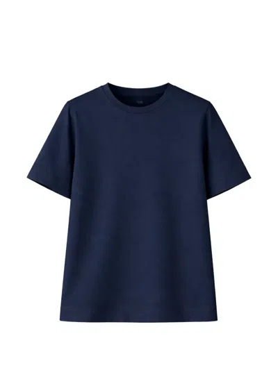 Gran Sasso Crew-neck Short-sleeve T-shirt In Blue