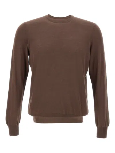 Gran Sasso Crew-neck Sweater In Brown