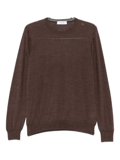 Gran Sasso Crew-neck Sweater In Brown