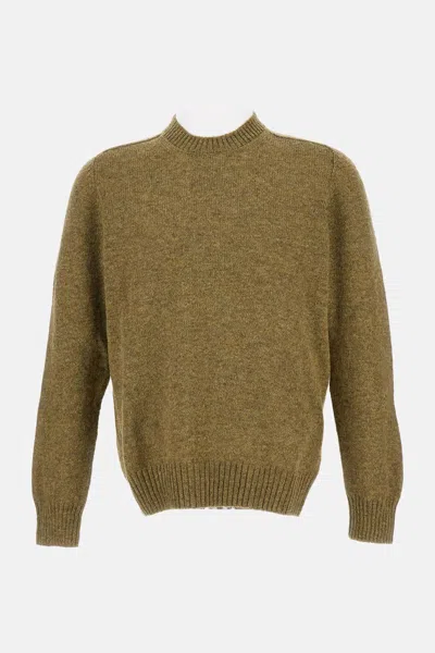 Gran Sasso Ribbed Crew-neck Sweater In Green