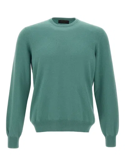 Gran Sasso Long-sleeved Crew Neck Sweater In Green
