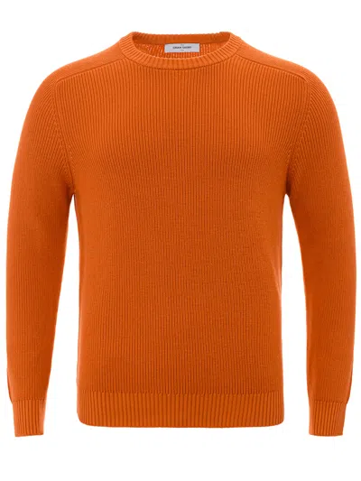 GRAN SASSO CREW NECK SWEATER IN COTTON ORANGE GRAN SASSO