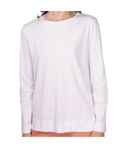 Gran Sasso Long-sleeve Cotton Top In White