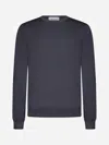 Gran Sasso Man Sweater Navy Size 40 Virgin Wool In Blue