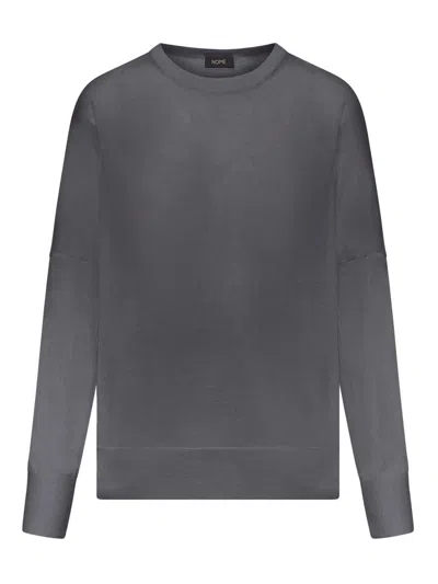 Gran Sasso Crew Neck Wool Sweater In Gray