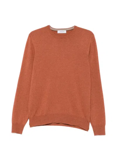 Gran Sasso Crew-neck Long-sleeve Sweater In Orange