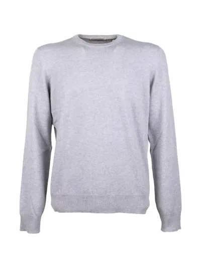 Gran Sasso Crew-neck Long-sleeve Sweater In Gray