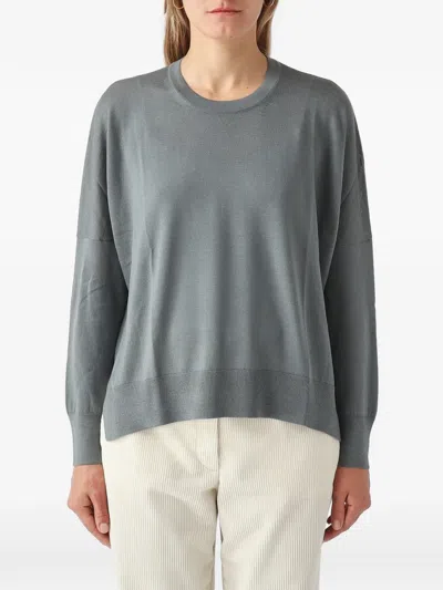 Gran Sasso Crew-neck Long-sleeve Sweater In Gray