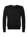 Gran Sasso Man Sweater Midnight Blue Size 44 Virgin Wool In Black
