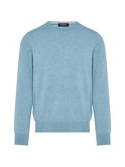 Gran Sasso Crew-neck Ribbed-trim Sweater In Animal Print