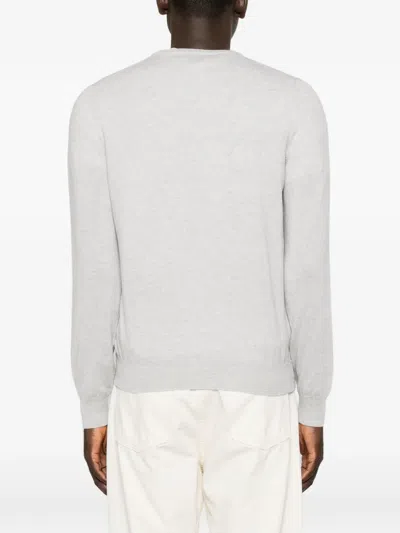 Gran Sasso Crew-neck Ribbed-trim Sweater In Gray