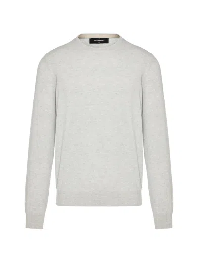 Gran Sasso Crew-neck Ribbed-trim Sweater In White