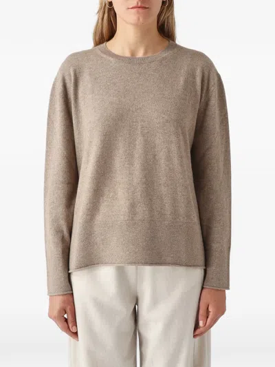 Gran Sasso Crew-neck Rolled-edge Sweater In Multi
