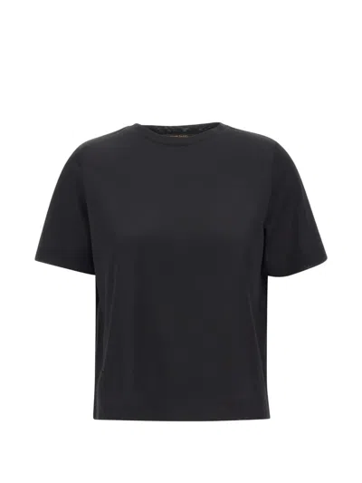 Gran Sasso Crew-neck Short-sleeve T-shirt In Black