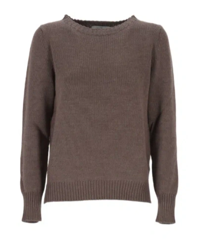 Gran Sasso Ribbed-trim Crew-neck Sweater In Multi