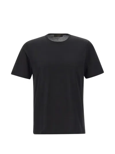 Gran Sasso Crew-neck T-shirt In Black