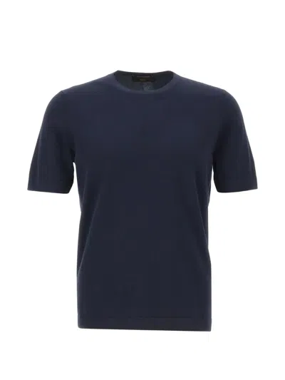 Gran Sasso Crew-neck T-shirt In Blue
