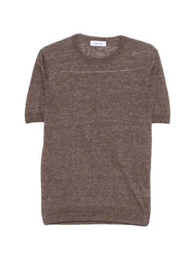Gran Sasso Crew-neck T-shirt In Brown