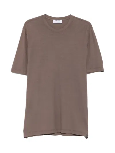 Gran Sasso Crew-neck T-shirt In Brown