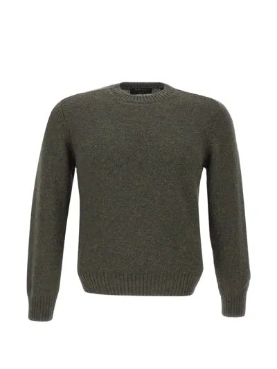 Gran Sasso Crew-neck Virgin-wool Sweater In Green
