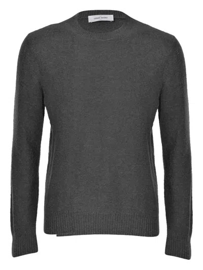 Gran Sasso Crew-neck Wool-blend Sweater In Black