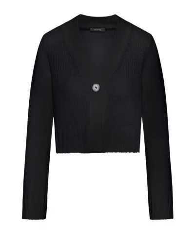 Gran Sasso Crop Cardigan In Black