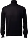 Gran Sasso Turtleneck Wool Sweater In Black