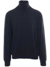 Gran Sasso Turtleneck Wool Sweater In Blue