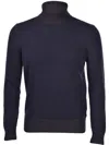 Gran Sasso Turtleneck Ribbed-hem Sweater In Blue