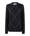 Gran Sasso Diamond-pattern Wool Sweater In Black