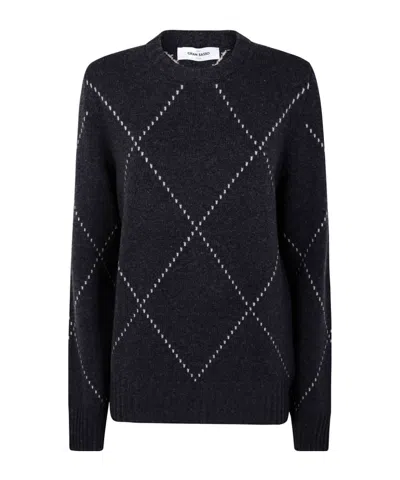 GRAN SASSO DIAMOND-PATTERN WOOL SWEATER