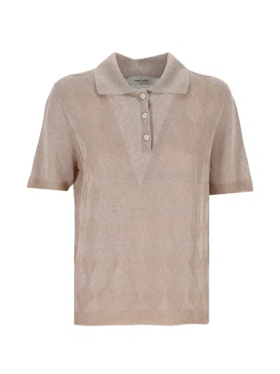 Gran Sasso Diamond-knit Short-sleeve Top In Neutral