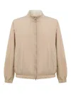 Gran Sasso Double Face Jacket In Beige And White  In Neutral