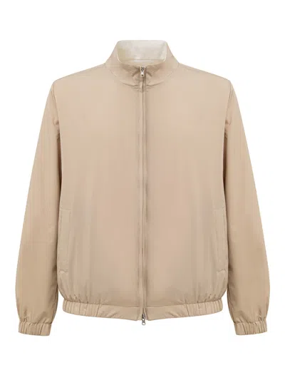 Gran Sasso Double Face Jacket In Beige And White  In Neutral