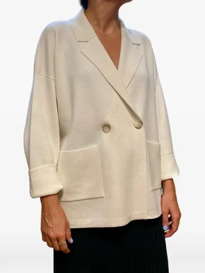 Gran Sasso Double-breasted Blazer In Neutrals