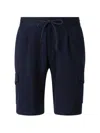 Gran Sasso Drawstring Cargo Shorts In Blue