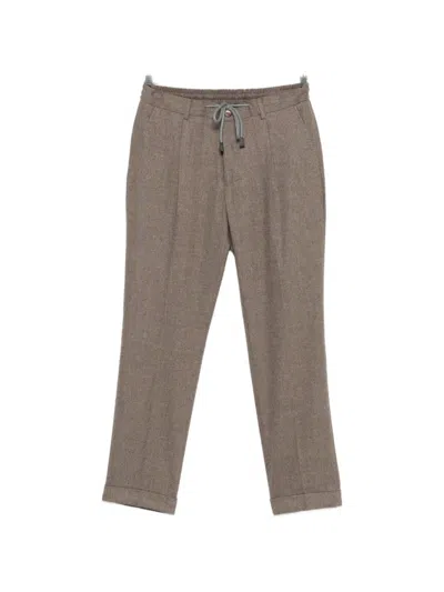 Gran Sasso Drawstring Cuffed Trousers In Neutral