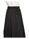 Gran Sasso Drawstring Midi Skirt In Black