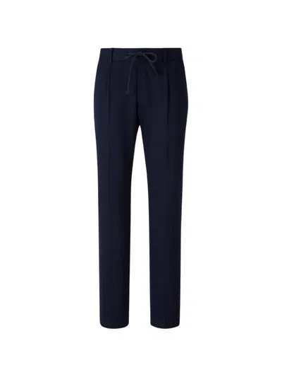 Gran Sasso Drawstring Pleated Trousers In Blue