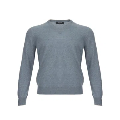 Gran Sasso Elegant Gray Cashmere Men's Sweater
